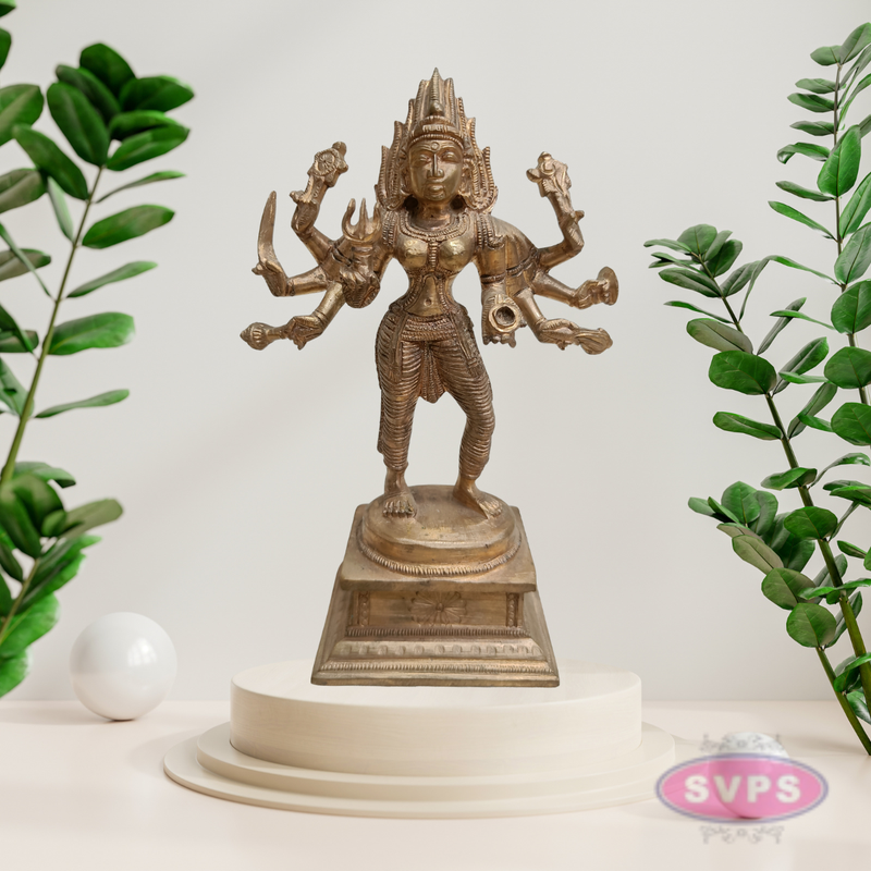 Antique Finish Panchaloha Kali Amman Idol for Pooja Room