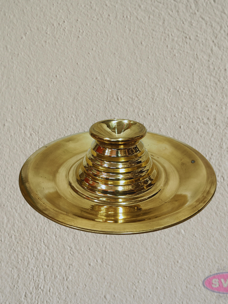 Handcrafted Brass Karpura Arathi Stand – Pooja Camphor Holder