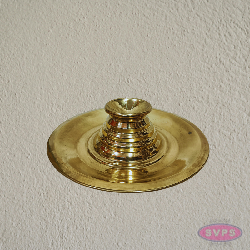 Handcrafted Brass Karpura Arathi Stand – Pooja Camphor Holder
