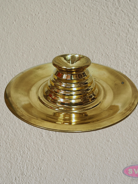 Handcrafted Brass Karpura Arathi Stand – Pooja Camphor Holder