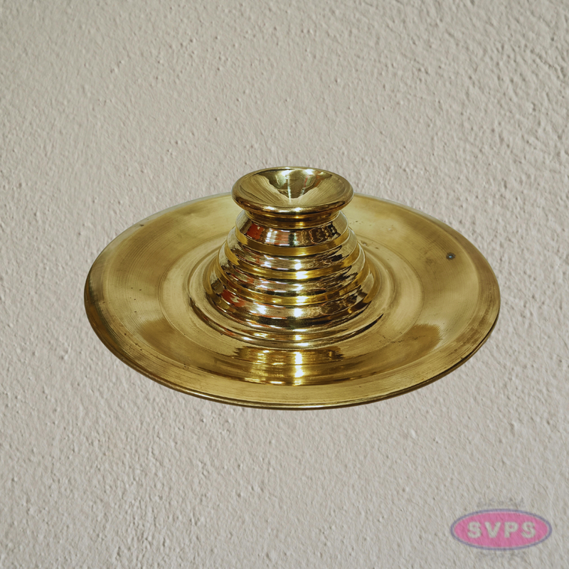 Handcrafted Brass Karpura Arathi Stand – Pooja Camphor Holder