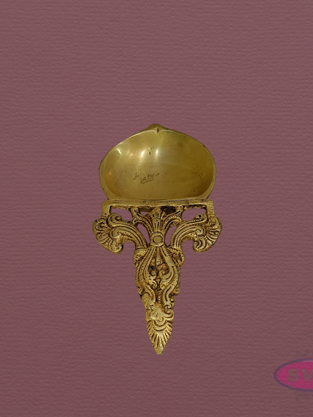 Antique Finish Brass Karpura Aarti – Temple Style