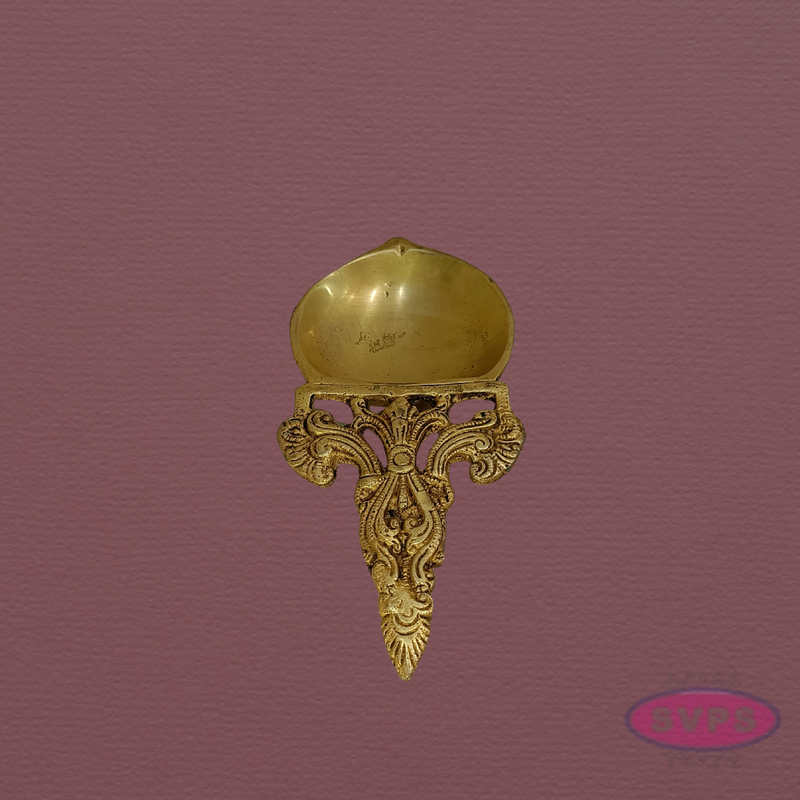 Antique Finish Brass Karpura Aarti – Temple Style