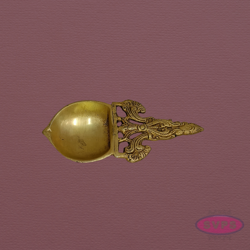 Antique Finish Brass Karpura Aarti – Temple Style