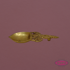 Antique Finish Brass Karpura Aarti – Temple Style