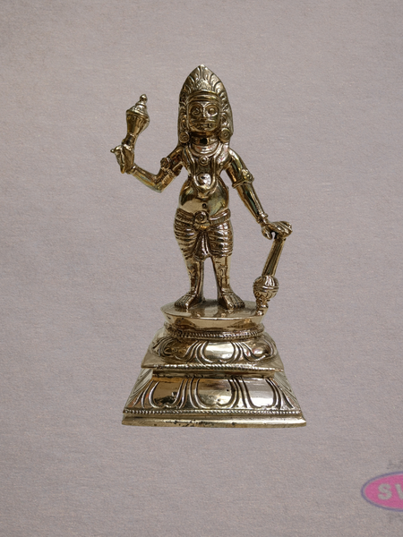 Panchaloha Madurai Veeran Idol – 6 Inch Traditional Guardian Deity Statue