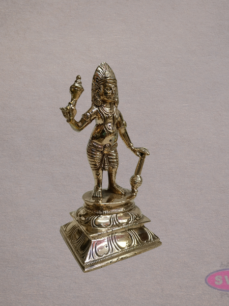 Panchaloha Madurai Veeran Idol – 6 Inch Traditional Guardian Deity Statue