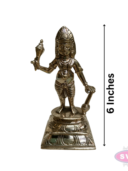 Panchaloha Madurai Veeran Idol – 6 Inch Traditional Guardian Deity Statue