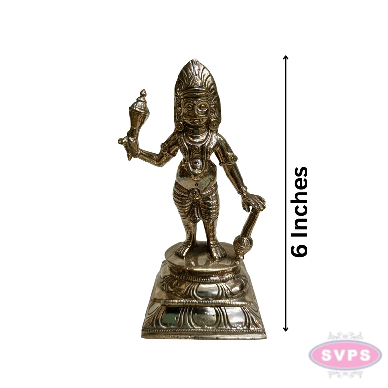 Panchaloha Madurai Veeran Idol – 6 Inch Traditional Guardian Deity Statue