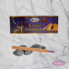 Kasturi Chandan Incense Sticks – Natural Handrolled Herbal Agarbatti for Meditation & Relaxation