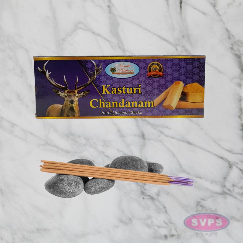Kasturi Chandan Incense Sticks – Natural Handrolled Herbal Agarbatti for Meditation & Relaxation