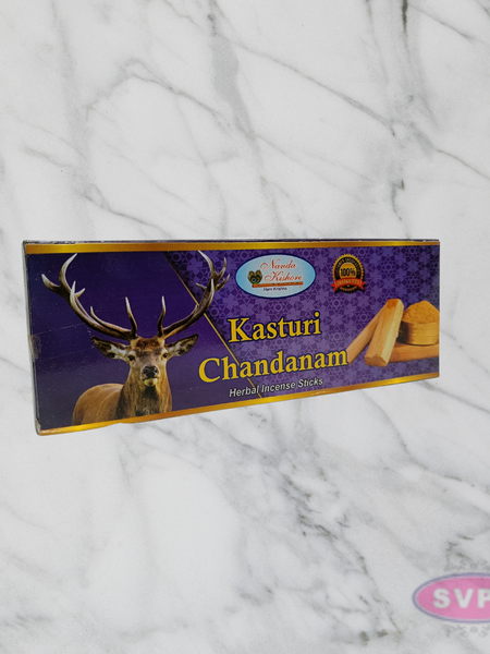 Kasturi Chandan Incense Sticks – Natural Handrolled Herbal Agarbatti for Meditation & Relaxation