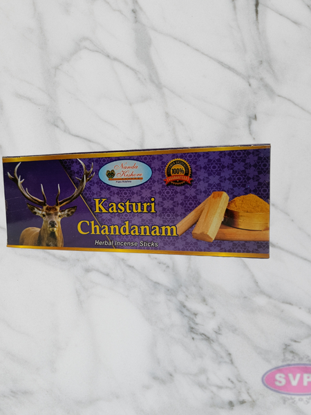 Kasturi Chandan Incense Sticks – Natural Handrolled Herbal Agarbatti for Meditation & Relaxation