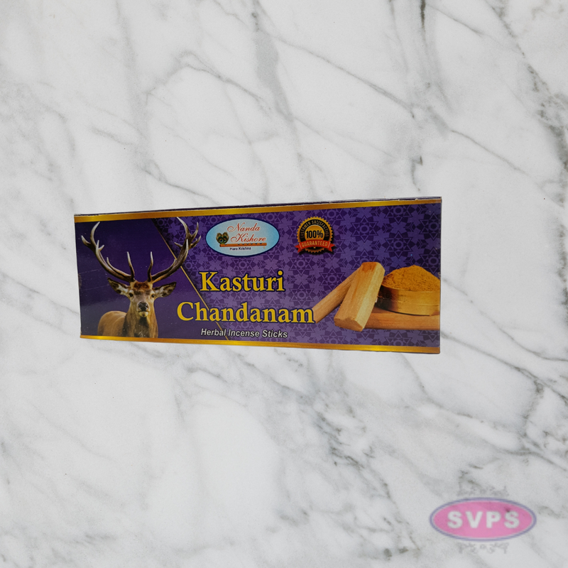 Kasturi Chandan Incense Sticks – Natural Handrolled Herbal Agarbatti for Meditation & Relaxation