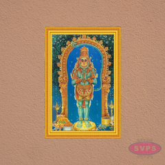 Hanuman Photo Frame for Pooja Room – Hindu Spiritual Wall Art Decor