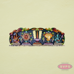 Wooden Padam Thiruman Multicolour Wall Hanging – Vaishnavite Namam Shankh Chakra Pooja Room Decor
