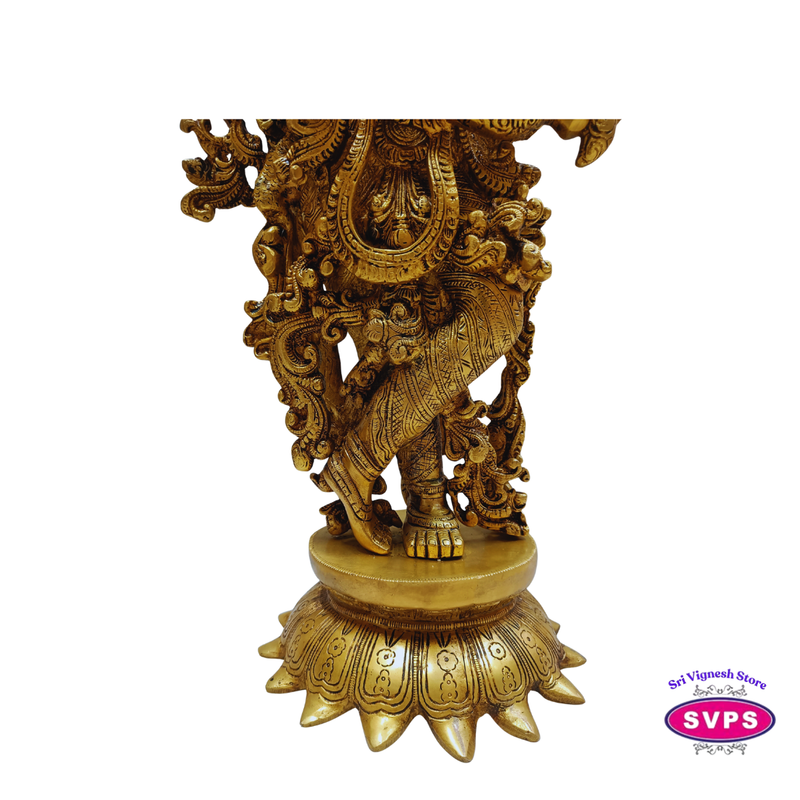 Premium Brass Lord Krishna Idol 25 Inch – Home & Temple Décor