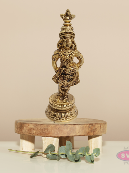 Shining Brass Bansuri Krishna Idol – Lord Krishna Playing Flute