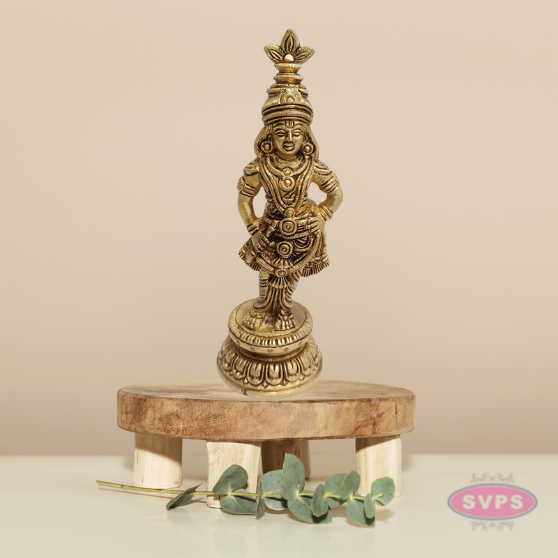 Shining Brass Bansuri Krishna Idol – Lord Krishna Playing Flute