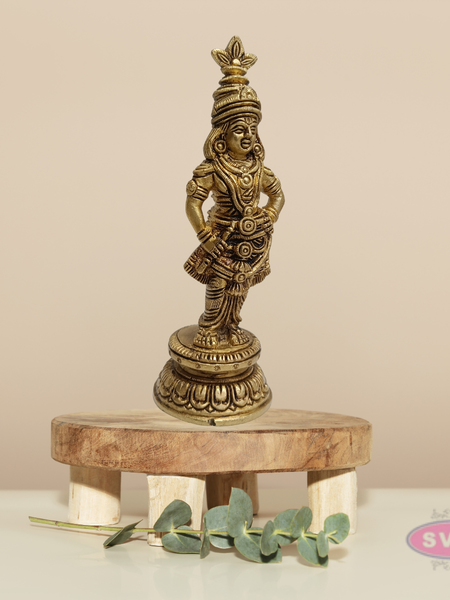 Shining Brass Bansuri Krishna Idol – Lord Krishna Playing Flute