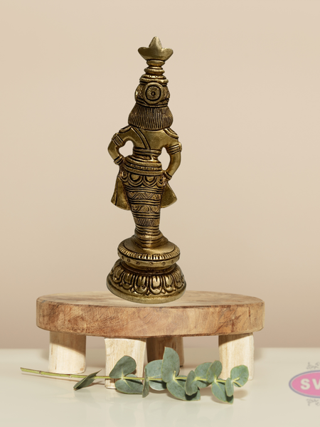 Shining Brass Bansuri Krishna Idol – Lord Krishna Playing Flute