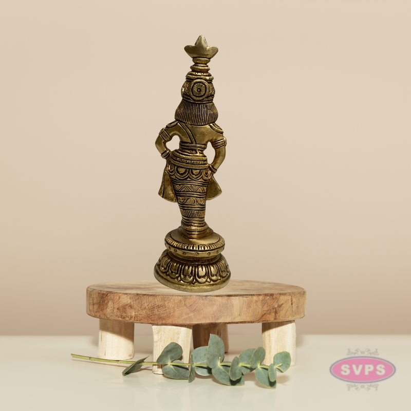 Shining Brass Bansuri Krishna Idol – Lord Krishna Playing Flute
