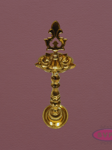 Auspicious Brass Kuthu Vilakku for Pooja & Festivals – 16 Inches