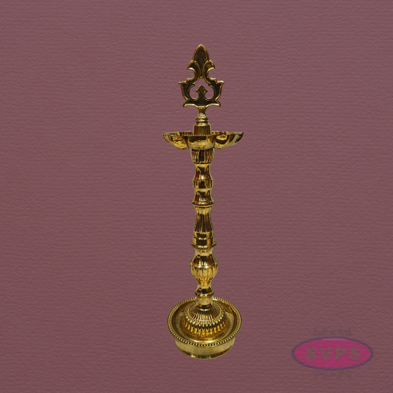 Auspicious Brass Kuthu Vilakku for Pooja & Festivals – 16 Inches