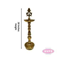 Auspicious Brass Kuthu Vilakku for Pooja & Festivals – 16 Inches