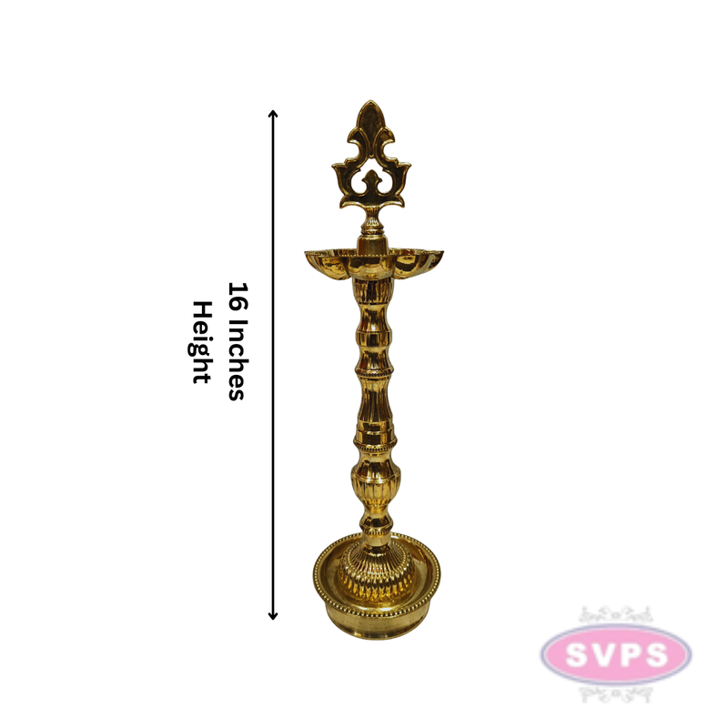 Auspicious Brass Kuthu Vilakku for Pooja & Festivals – 16 Inches