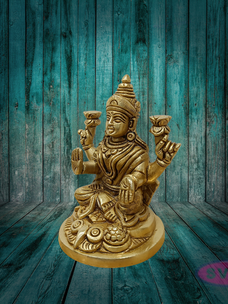 Brass Goddess Lakshmi Idol on Owl – Handcrafted Pooja Vigraham
