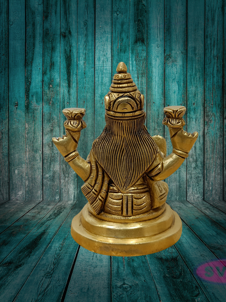 Brass Goddess Lakshmi Idol on Owl – Handcrafted Pooja Vigraham
