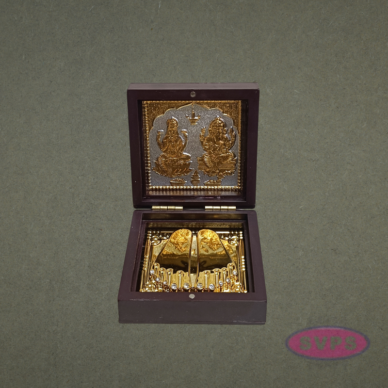 Lord Lakshmi Ganesha Paduka Box – Decorative Pooja Gift Box