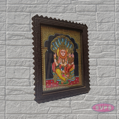 Sri Lakshmi Narasimha Tanjore Painting 18x15 Teak Wood Frame