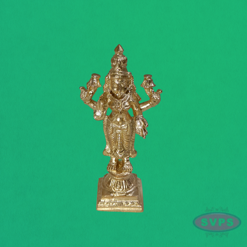 Handcrafted Panchalogha Lakshmi Idol – Goddess of Wealth & Prosperity