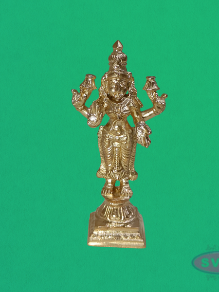 Handcrafted Panchalogha Lakshmi Idol – Goddess of Wealth & Prosperity
