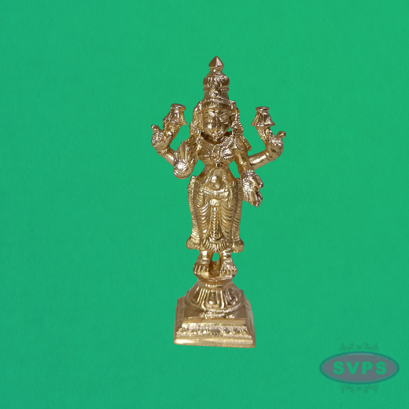 Handcrafted Panchalogha Lakshmi Idol – Goddess of Wealth & Prosperity