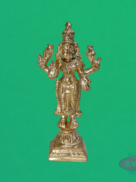 Handcrafted Panchalogha Lakshmi Idol – Goddess of Wealth & Prosperity