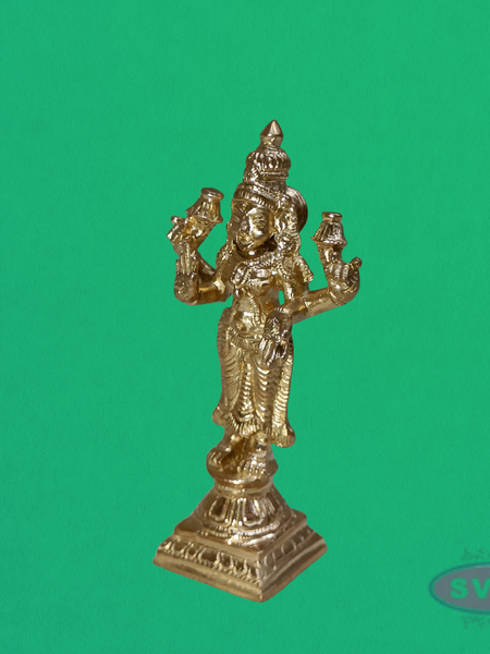 Handcrafted Panchalogha Lakshmi Idol – Goddess of Wealth & Prosperity