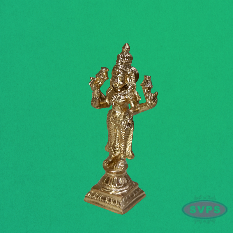 Handcrafted Panchalogha Lakshmi Idol – Goddess of Wealth & Prosperity
