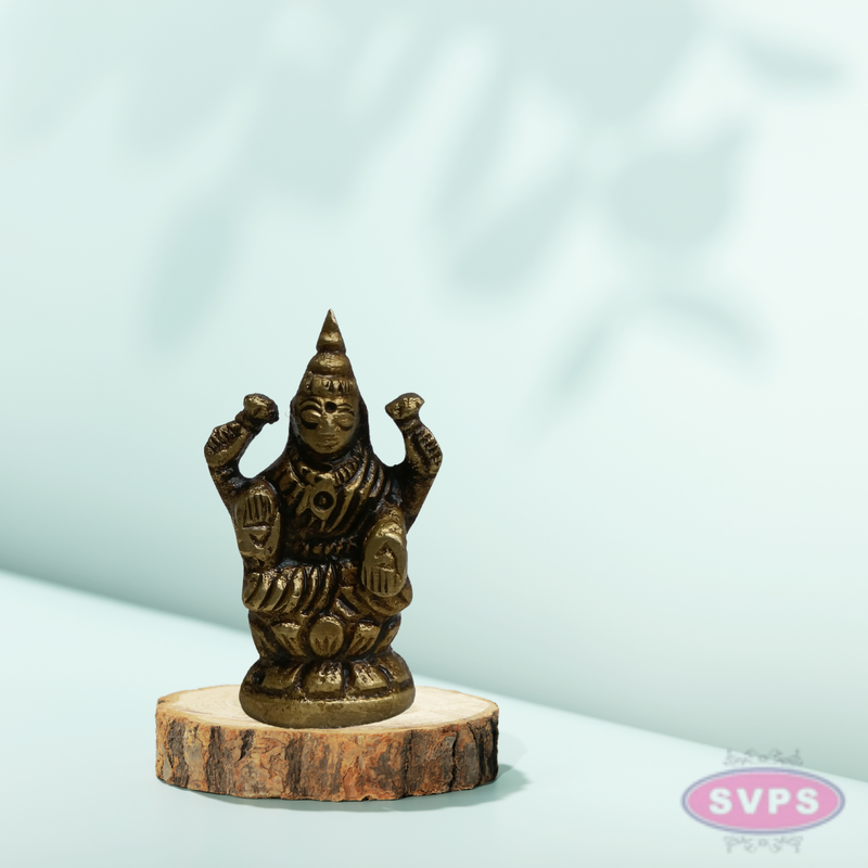 Mini Lakshmi Idol 1 Inch Brass Murti for Pooja & Pocket Temple