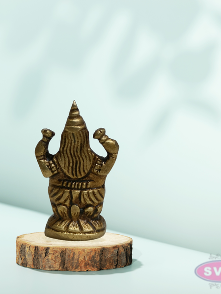 Mini Lakshmi Idol 1 Inch Brass Murti for Pooja & Pocket Temple