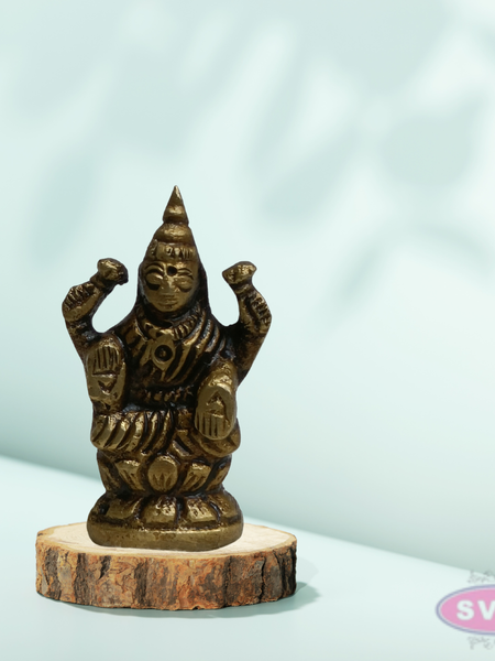 Mini Lakshmi Idol 1 Inch Brass Murti for Pooja & Pocket Temple