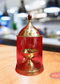 Brass Deepam Oil Lamp with Glass Cover and Decorative Dome Lid – Traditional Pooja Vilakku