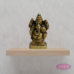 Mini Brass Lakshmi Ganesha Saraswati Idols 1 Inch Pooja Set