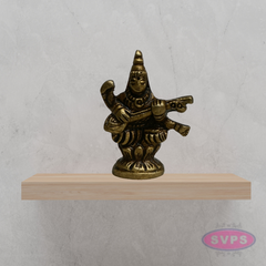 Mini Brass Lakshmi Ganesha Saraswati Idols 1 Inch Pooja Set