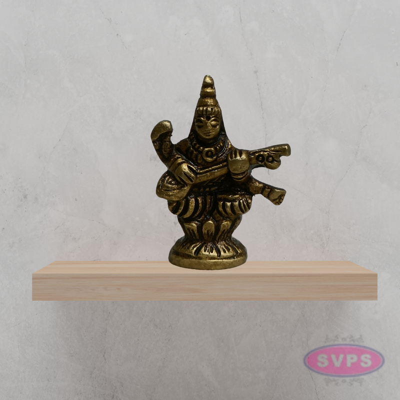 Mini Brass Lakshmi Ganesha Saraswati Idols 1 Inch Pooja Set