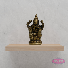 Mini Brass Lakshmi Ganesha Saraswati Idols 1 Inch Pooja Set