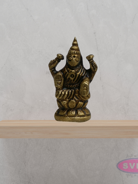 Mini Brass Lakshmi Ganesha Saraswati Idols 1 Inch Pooja Set