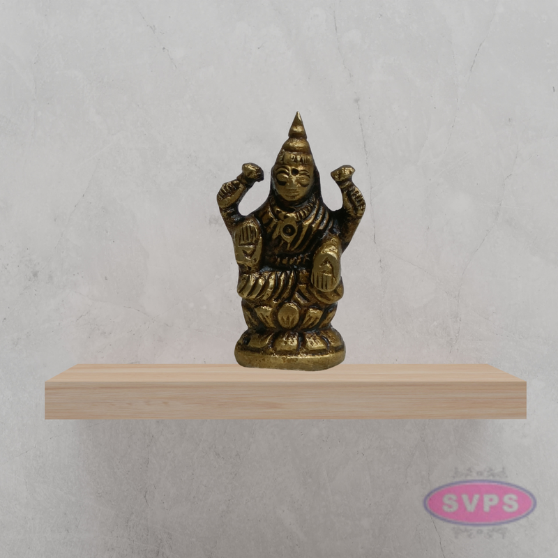 Mini Brass Lakshmi Ganesha Saraswati Idols 1 Inch Pooja Set